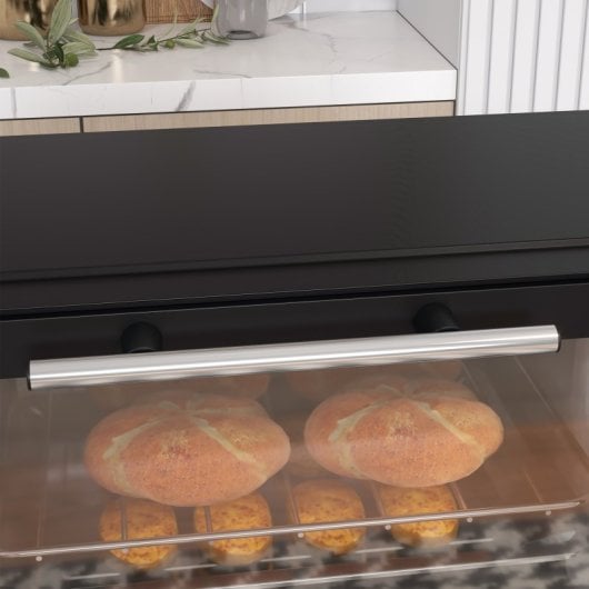 HOMCOM Mini Horno Eléctrico 9L 50W con Temperatura Ajustable Temporizador Negro