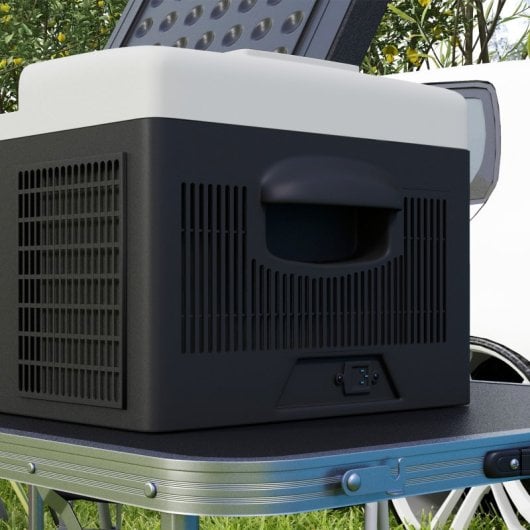 Outsunny Nevera Compresor Portátil 16L -20ºC-20ºC 12 / 24v DC y 100-240v CA Negro