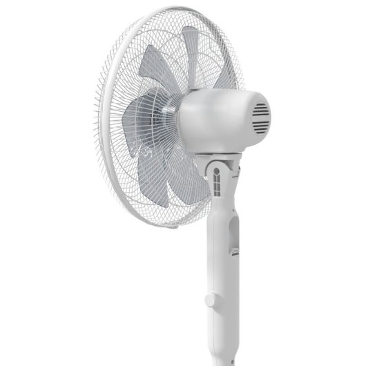 Homcom Ventoinha de Pé com Comando à Distância 40 W Com 7 Pás Branca