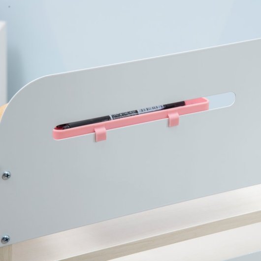 Homcom Juego De Escritorio Y Silla Para Niños +3 Años Con Altura Ajustable Rosa