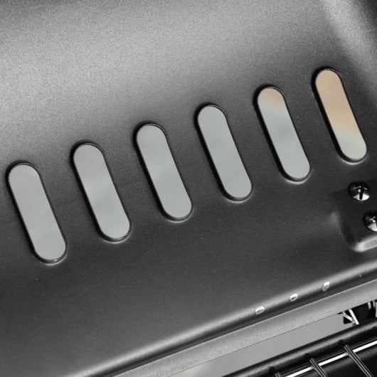 Outsunny Churrasqueira a Gás Com 2 Queimadores 5,6 Kw 2 Rodas 2 Mesas Preta