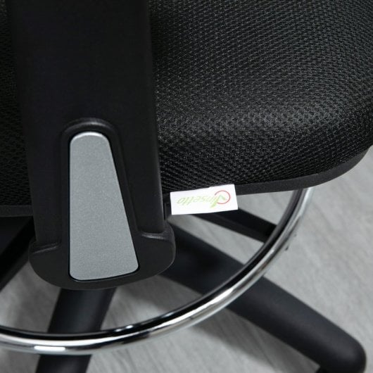 Vinsetto Silla De Dibujo Ergonómica De Malla Con Reposabrazos 59x59x95-115 Cm