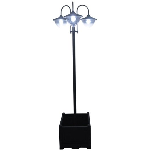 Outsunny Candeeiro Solar De Jardim 189 Cm Com 18 Luzes Led Branca Fria 6000k Ip44