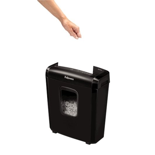 Fellowes Powershred 6M Aktenvernichter Mikrogeschnittene Zerkleinerung Schwarz