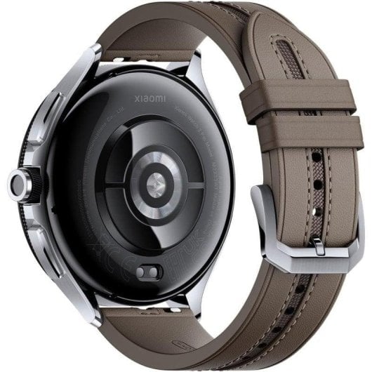 Xiaomi Watch 2 Pro Bluetooth GPS 46mm AMOLED Boitier Acier Argent Bracelet Marron Etanche 5ATM NFC Pulsomètre SpO2
