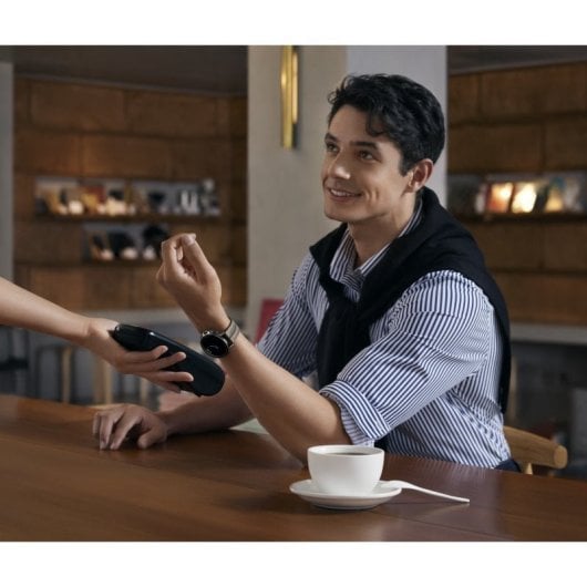 Montre intelligente Bluetooth Xiaomi Watch 2 Pro avec boîtier argenté et bracelet en cuir marron