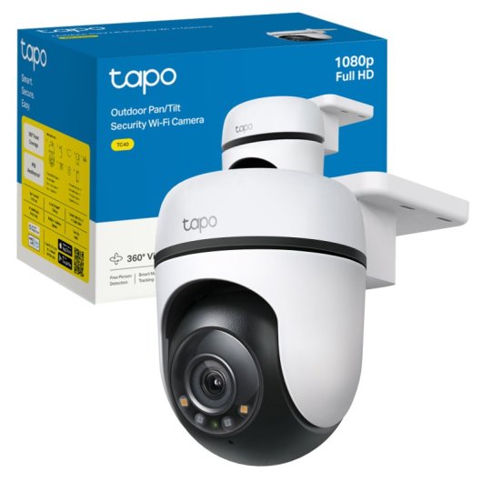 Câmera de vigilância TP-Link TC40 FullHD Visão Noturna Interna e Externa Detecção IA Áudio Bidirecional Controle por Voz Alarme