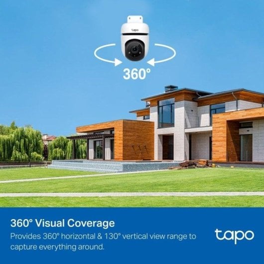 Caméra de surveillance TP-Link Tapo TC40 FullHD Vision Nocturne Intérieur et Extérieur Détection IA Alarme Audio Bidirectionnel Contrôle Vocal