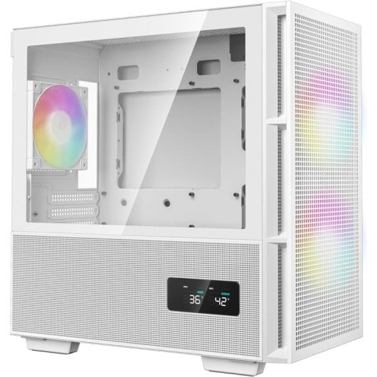 DeepCool CH360 ARGB DIGITAL Micro Torre mATX Cristal Templado USB-C Blanca