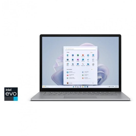 Microsoft Surface Laptop 5 Platino Intel Evo Core i7-1265U/16 GB/512GB SSD/15" Táctil Teclado Alemán