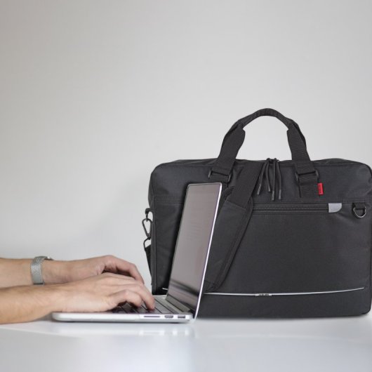 Jaslen Norwich Laptop-Aktentasche 15,6 Zoll Schwarz