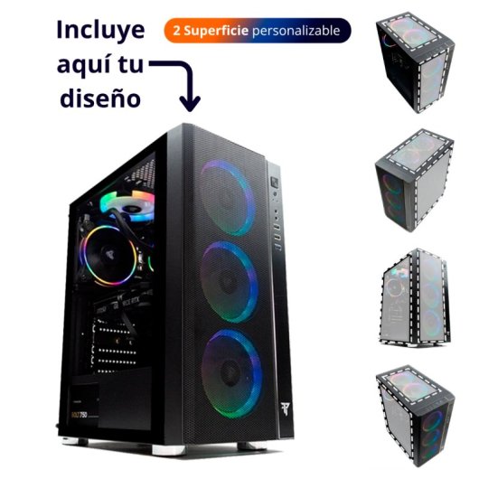 Tempest Umbra RGB Torre ATX Negra con 2 superficies personalizables
