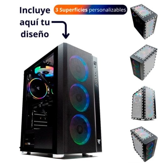 Tempest Umbra RGB Black ATX Tower + Vetro e Frontale Personalizzabile