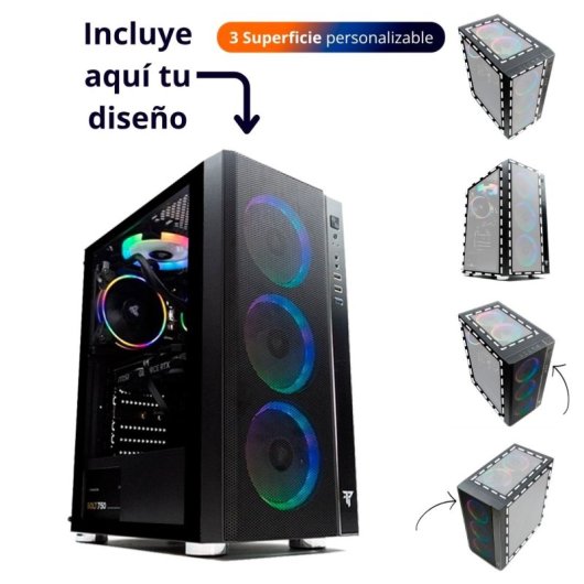 Tempest Umbra RGB Torre ATX Negra con 3 superficies personalizables