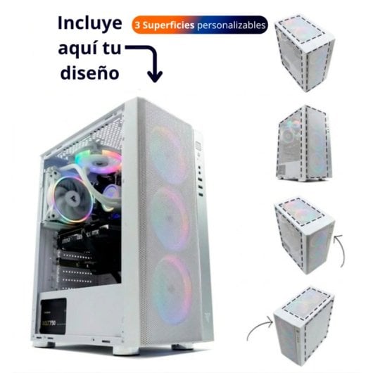 Tempest Umbra RGB Torre ATX Branca + Vidro Lateral Personalizável