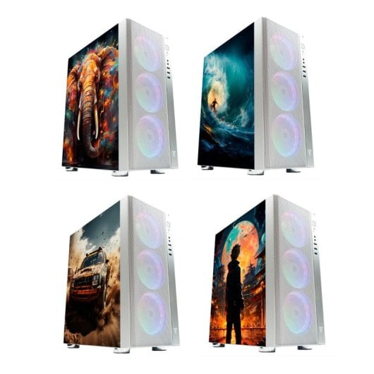 Tempest Umbra RGB Weißer ATX-Tower + anpassbares Glas