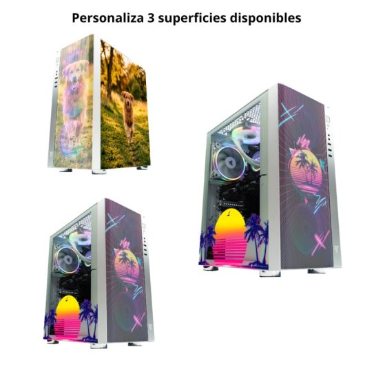 Tempest Umbra RGB Torre ATX Branca + Vidro Lateral Personalizável