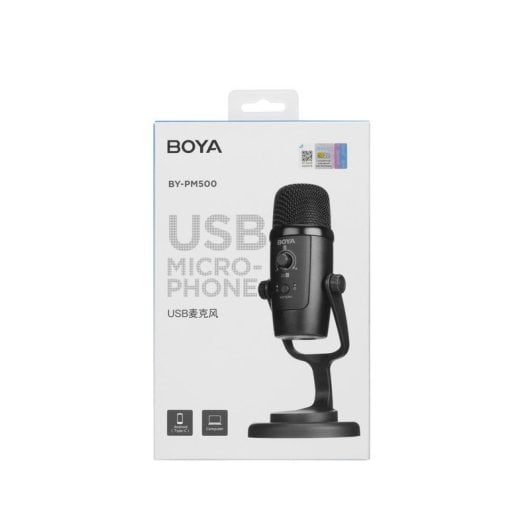 Boya BY-PM500 Micrófono de Escritorio Dual Cardioide Omnidireccional