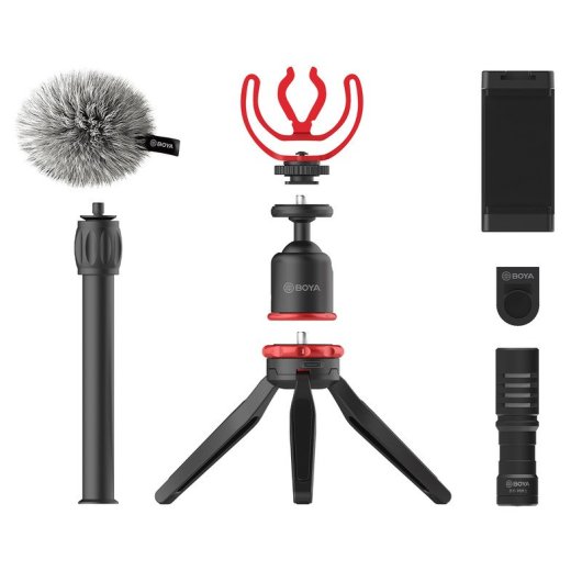 Boya BY-VG330 Kit de Video Vlogger para Smartphone con Micrófono de Condensación BY-MM1
