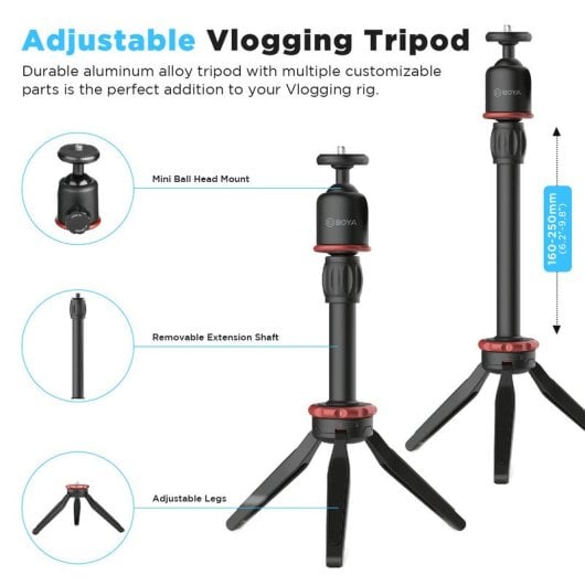 Boya BY-VG330 Kit de Video Vlogger para Smartphone con Micrófono de Condensación BY-MM1