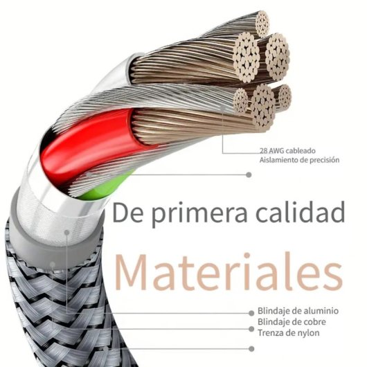 Klack Cable Carga Rápida Aluminio Irrompible USB-C a Lighting 2 Metros