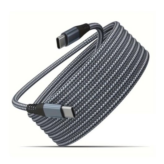 Klack Cable Carga Rápida Trenzado Aluminio Irrompible USB-Ca USB-C 2m Negro