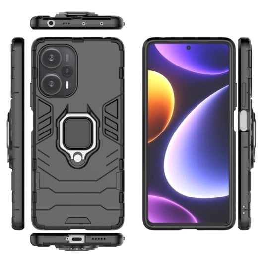 Funda Magnética Con Anillo Para Móvil Xiaomi Poco F5 5g Negro