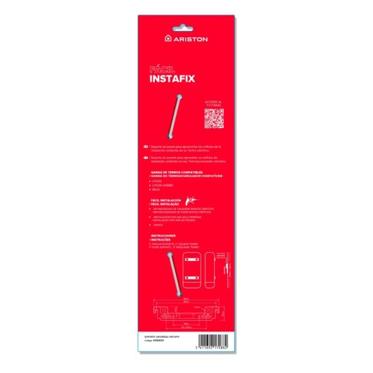 Support universel Ariston Instafix pour chauffe-eau 50-100L mural blanc