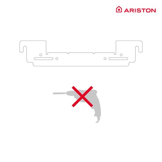 Support universel Ariston Instafix pour chauffe-eau 50-100L mural blanc