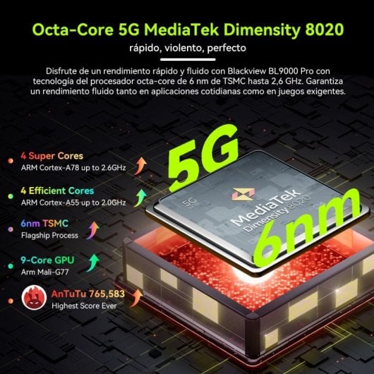 Blackview BL9000 Pro 5G 12/512GB Dorado Libre