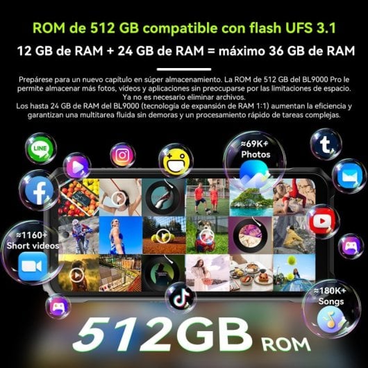 Blackview BL9000 Pro 5G 12/512GB Dorado Libre