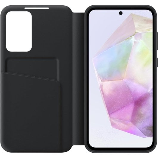 Capa tipo carteira Samsung Smart View preta para Samsung Galaxy A35 5G