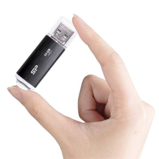 USB-Stick Silicon Power Blaze B02 64GB USB 3.2 Gen1 Schwarz Kappe