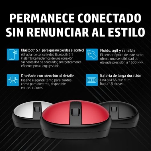 MOUSE BLUETOOTH HP 240 ARGENTO EURO