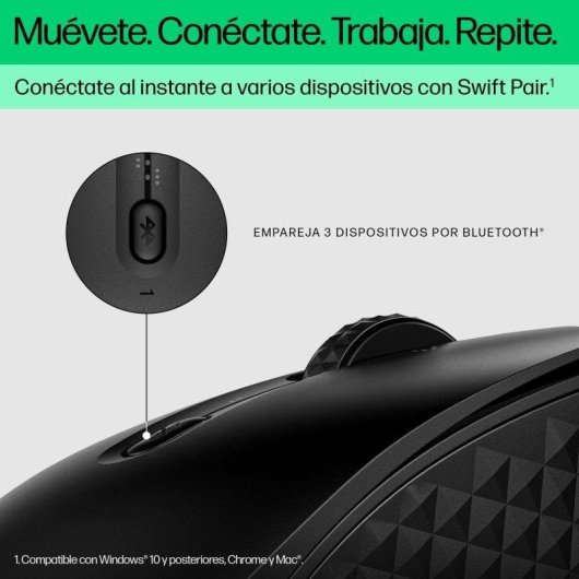 Mouse HP 420 Bluetooth Programmabile 4000 DPI Nero 7 Pulsanti