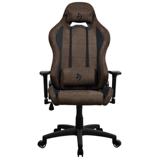 Chaise gaming Arozzi Torretta SuperSoft marron accoudoirs 3D cadre métallique