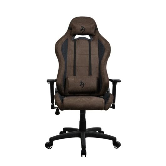 Chaise gaming Arozzi Torretta SuperSoft marron accoudoirs 3D cadre métallique