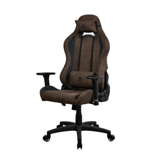 Chaise gaming Arozzi Torretta SuperSoft marron accoudoirs 3D cadre métallique