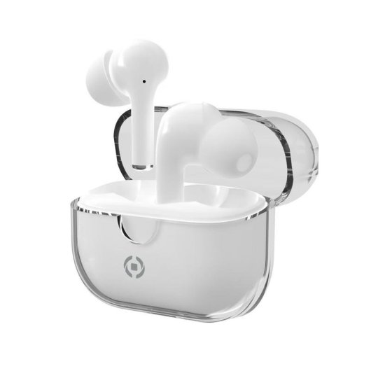 Auriculares Celly CLEAR True Wireless Bluetooth 5.3 com Microfone e ANC Branco