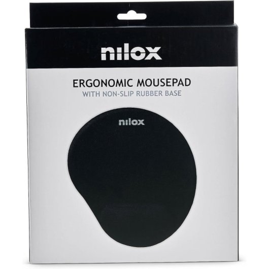 Nilox NXMPE01 Alfombrilla Ergonómica Negra