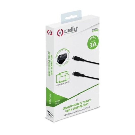 Celly Cable USB-C 60W 1m Negro