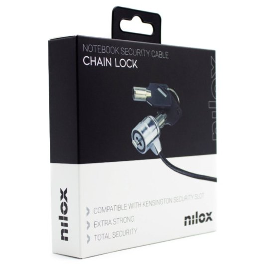 Nilox Cadeado de Segurança com Chave para K-Slot 1.8m