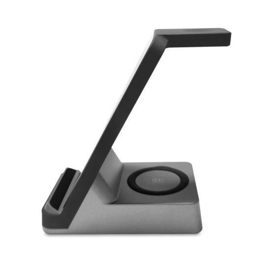 Celly Cargador Inalámbrico 3en1 con Soporte Gris