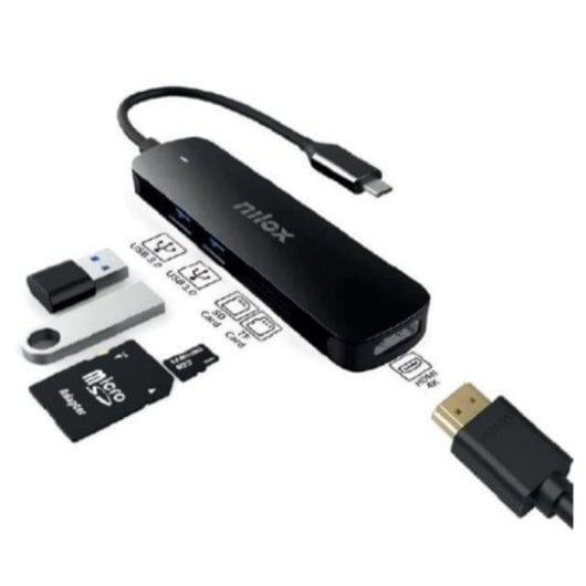 Station d'accueil USB-C Nilox NXDSUSBC05 Noir