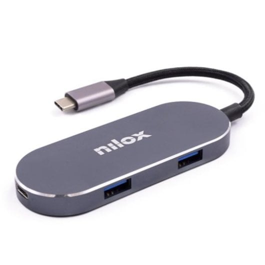 Nilox NXDSUSBC01 Docking Station USB-C Cinzenta