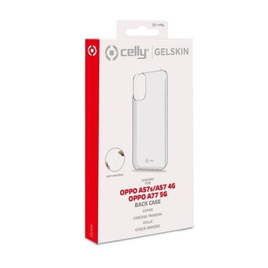 Funda para móvil Celly Gelskin TPU Transparente Antigolpes para OPPO A57s, A57 4G y A77 5G