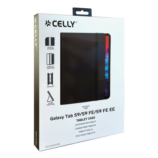 Capa Celly Preta para Samsung Galaxy Tab S9/S9 FE/S9 FE EE