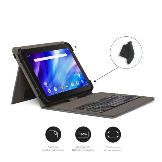 Nilox NXKB01 Funda con Teclado USB Beige para Tablets hasta 10.5"