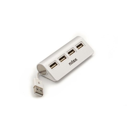 Hub USB Nilox NXHUB04ALU2 Blanc