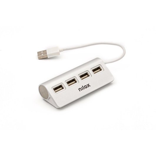 Hub USB Nilox NXHUB04ALU2 Blanc